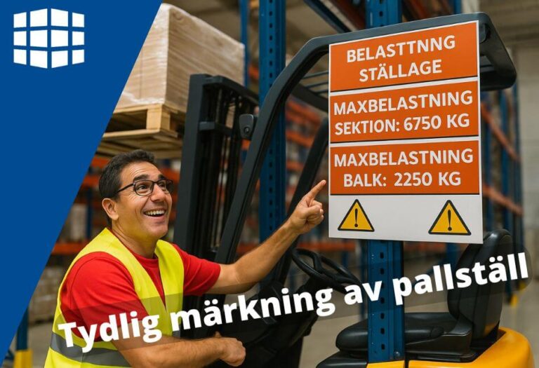 Märkning av pallställ