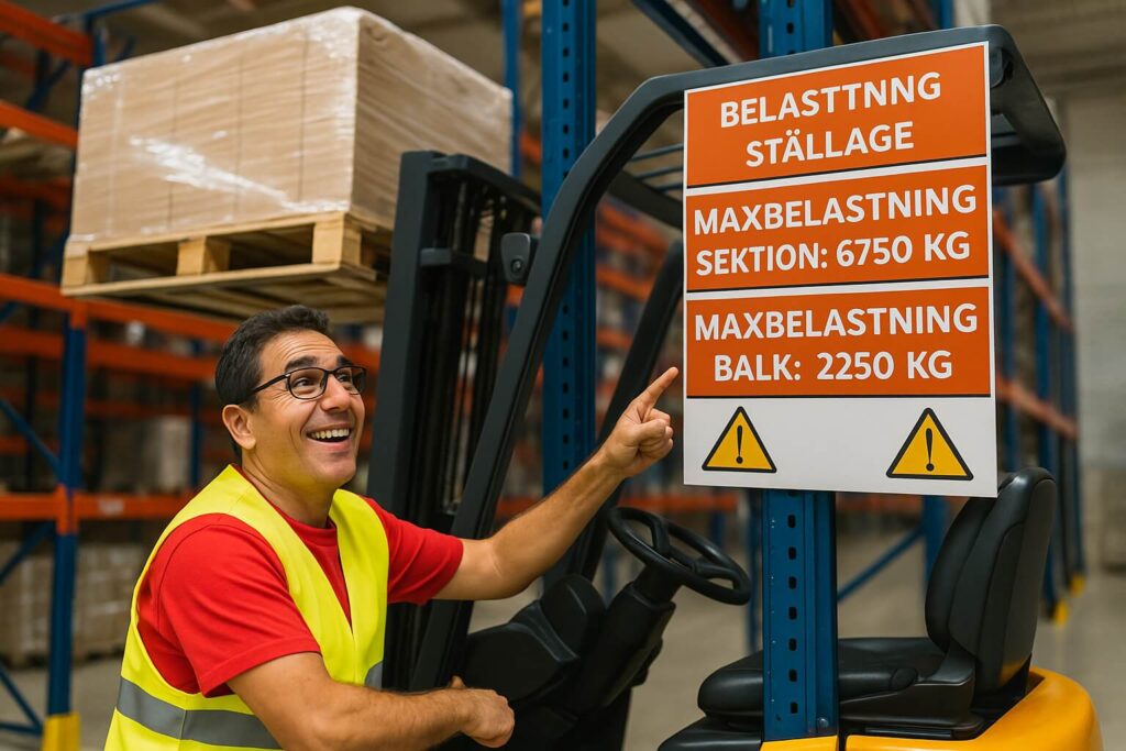 Tydlig märkning maxbelastning